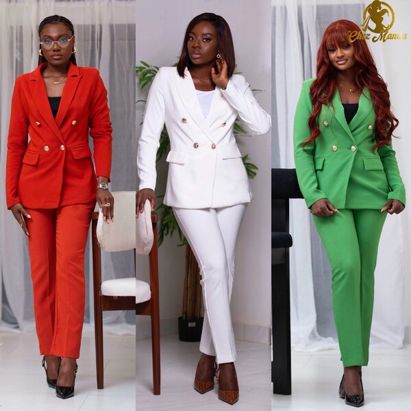 Ensemble pantalon et veste de tailleur pour femme