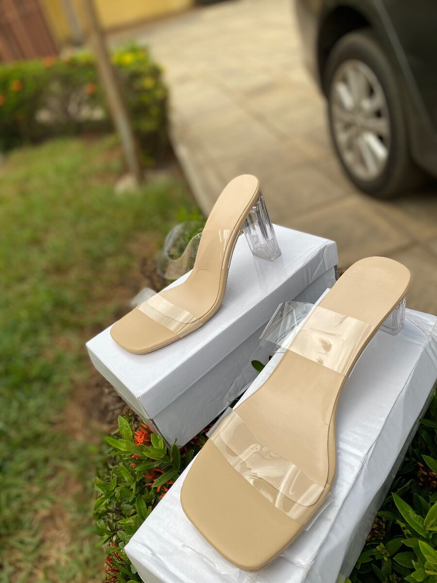 Sleek easy wear  transparent sandals