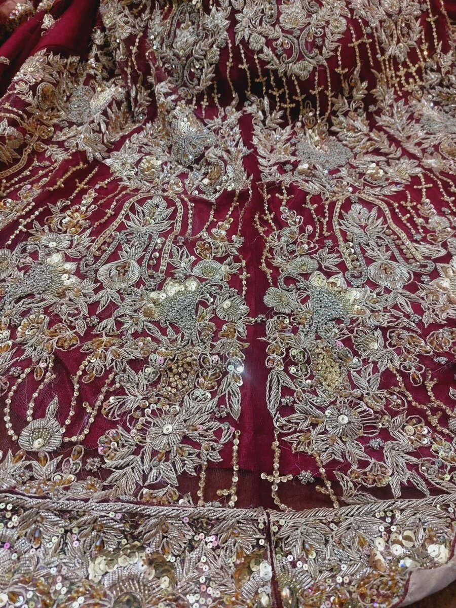 Bridal lehnga mehroon color