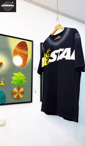 T-shirt noir "Star" unisexe