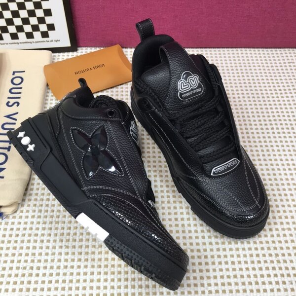 Baskets en cuir noires élégantes