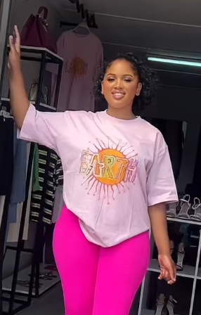 Women's Pink Printed T-shirt