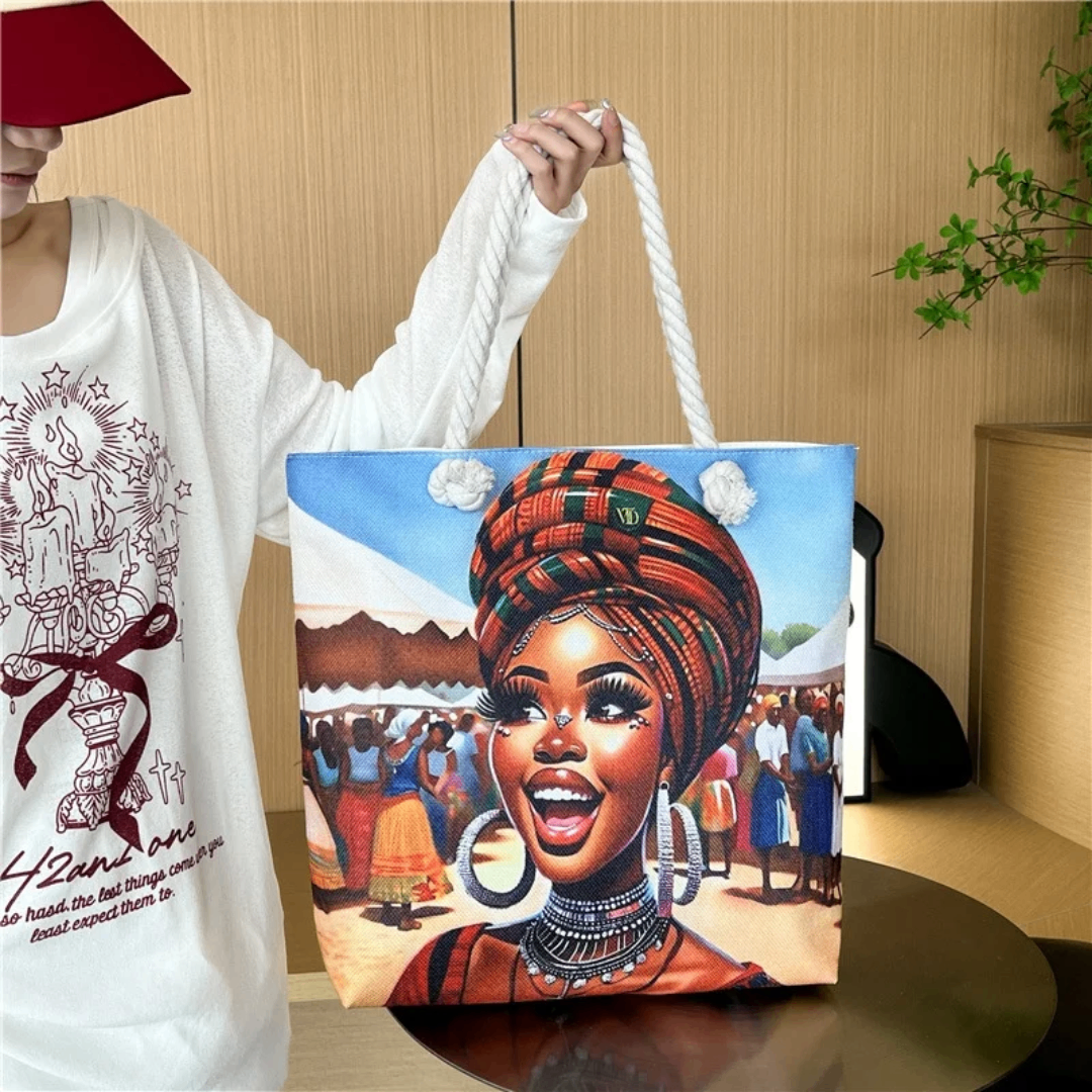 Sac Cabas Illustré Femme Élégante