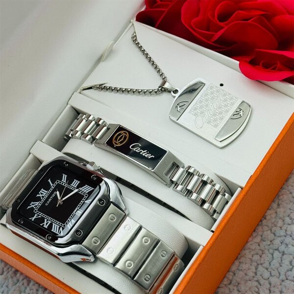 Montre Homme Luxe avec Bracelet et Collier