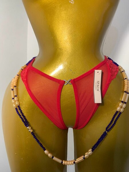 Culotte sexy rouge transparence