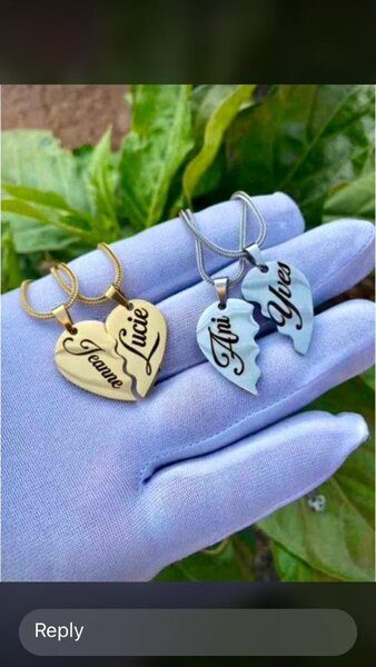 Couple love necklace
