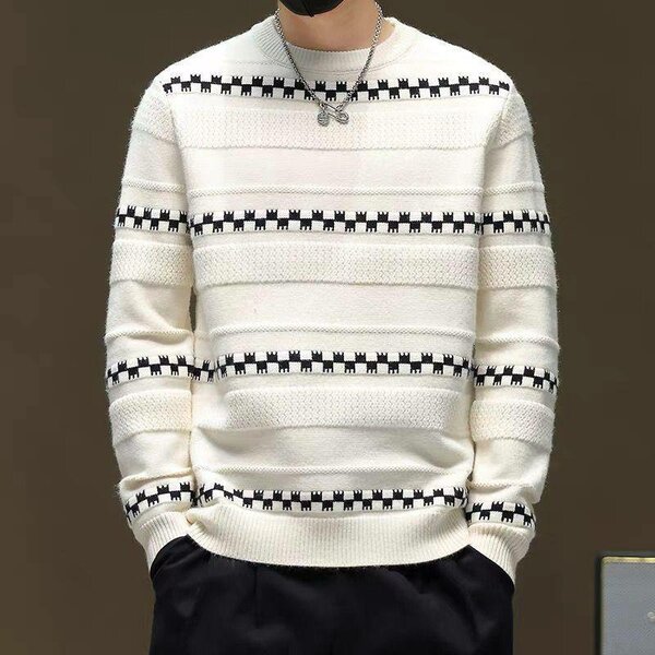 Pulls rayés pour hommes