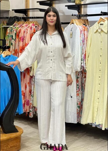 Pyjama en coton rayé