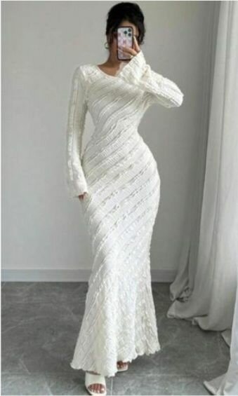 Robe de soirée blanche élégante