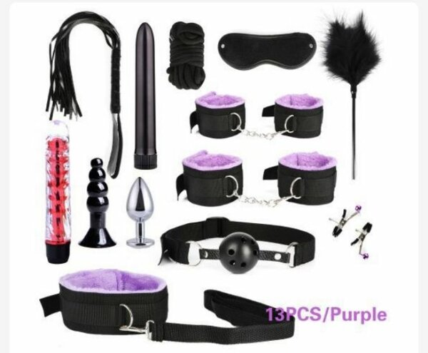 Kit BDSM 13 Pièces Violet