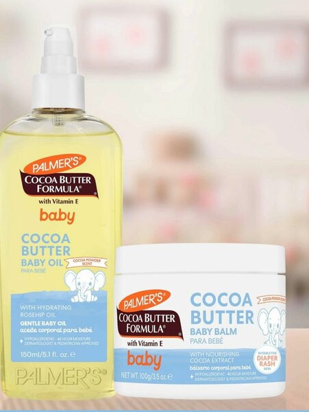 Huile et baume bébé cacao