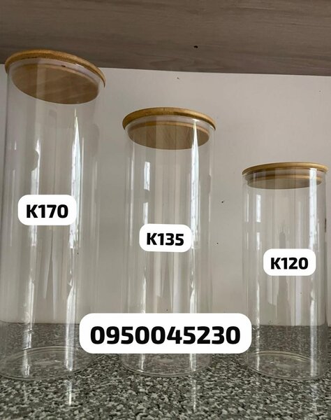 Glass canisters set of 4