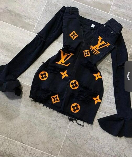 Jean noir avec motifs LV