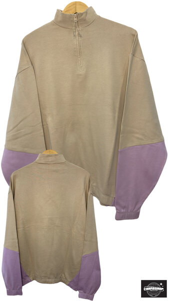 Sweat homme marron à zip