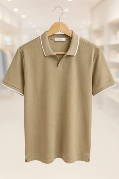 Polo Classique Beige Homme
