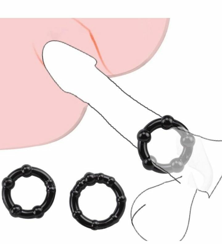 Ensemble de 3 anneaux de penis