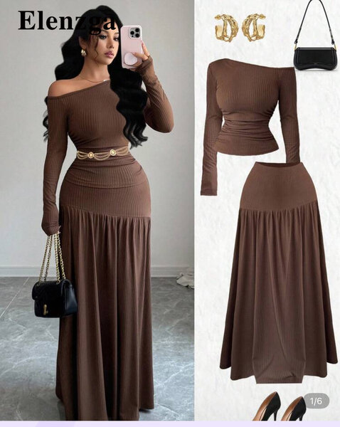 Robe Crayon Marron Élégante