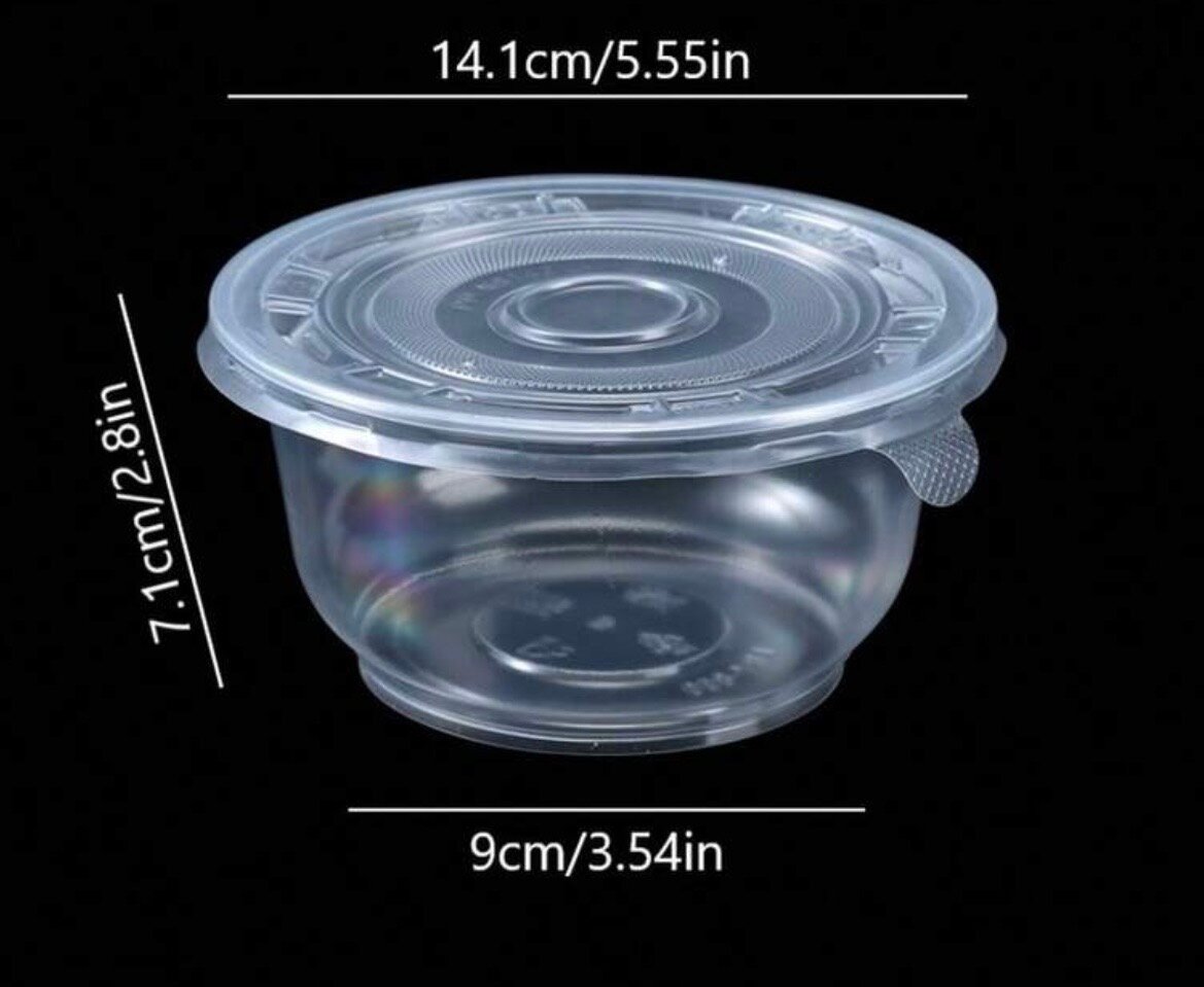 Moyen 100 Bols Transparents