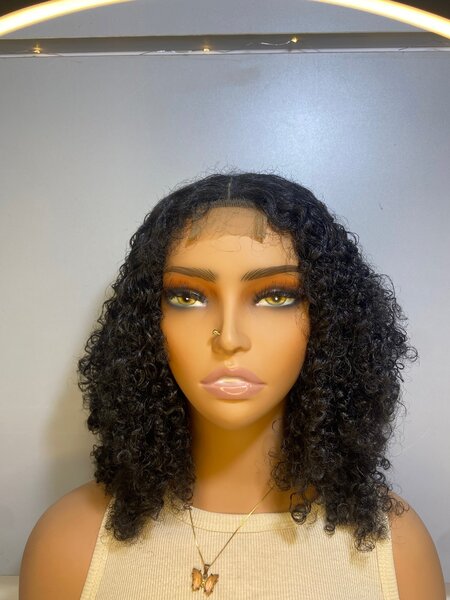 Wet curls human blend wig