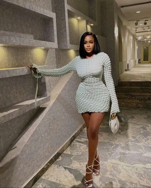 Robe élégante à manches longues