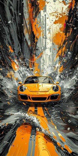 Colourful Cars Design Wall Art