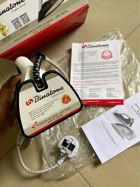 Binatone Professional Portable Electric Dry Iron - 1200 Watt