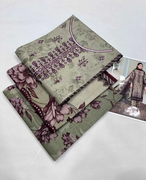 Unstitch suit 3ps lawn