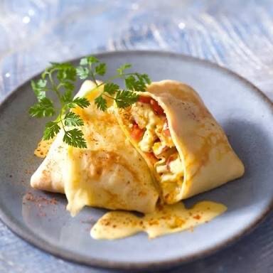 Crêpe au poulet et fromage