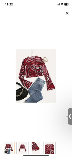 Haut à manches longues tendance