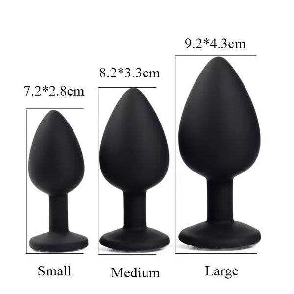 Plug anal en silicone avec bijou