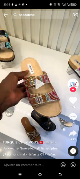 Sandales plates tendance pailletées