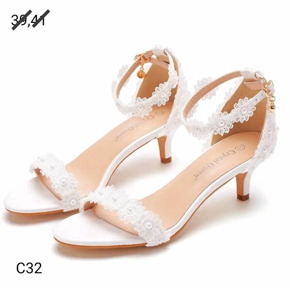 Sandales Mariage Perles Blanches