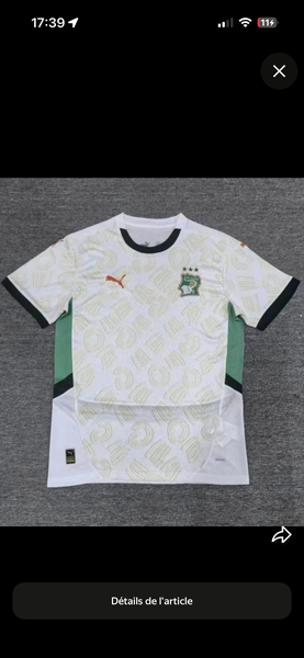 Maillot de football blanc