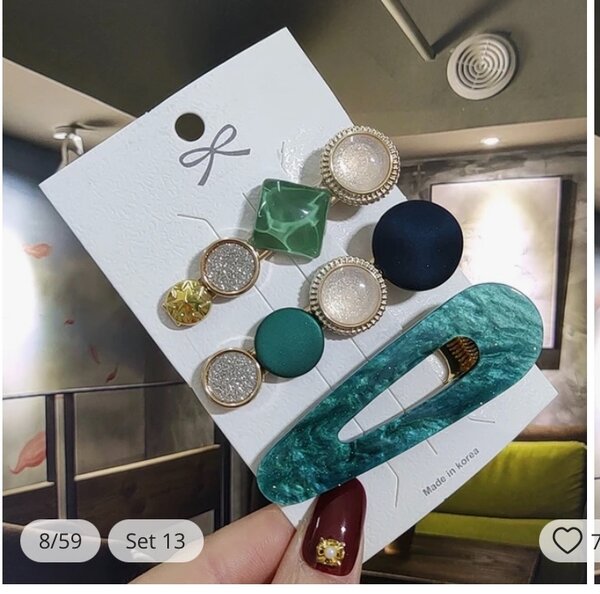 Ensemble de pinces à cheveux et hijab en perles