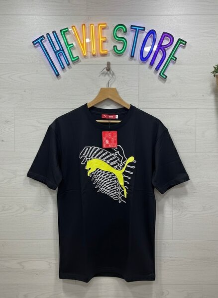 T-shirt noir homme graphique