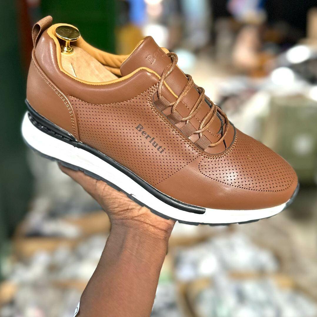 Chaussures de sport cuir homme