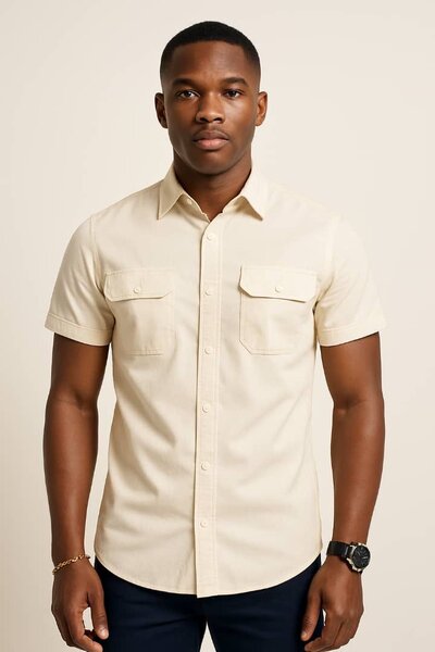 Chemise Homme Beige Élégante