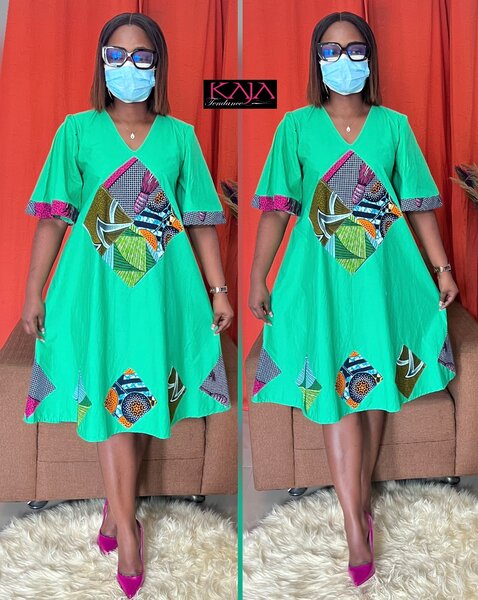 Robe vert émeraude chic