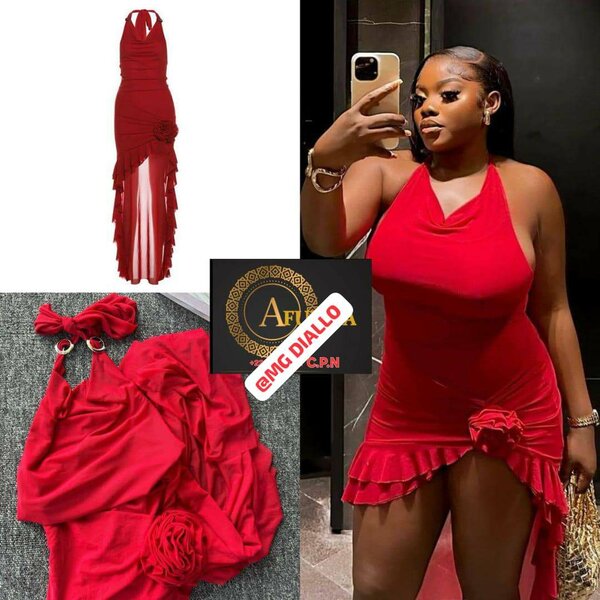 Robe soirée sexy volants