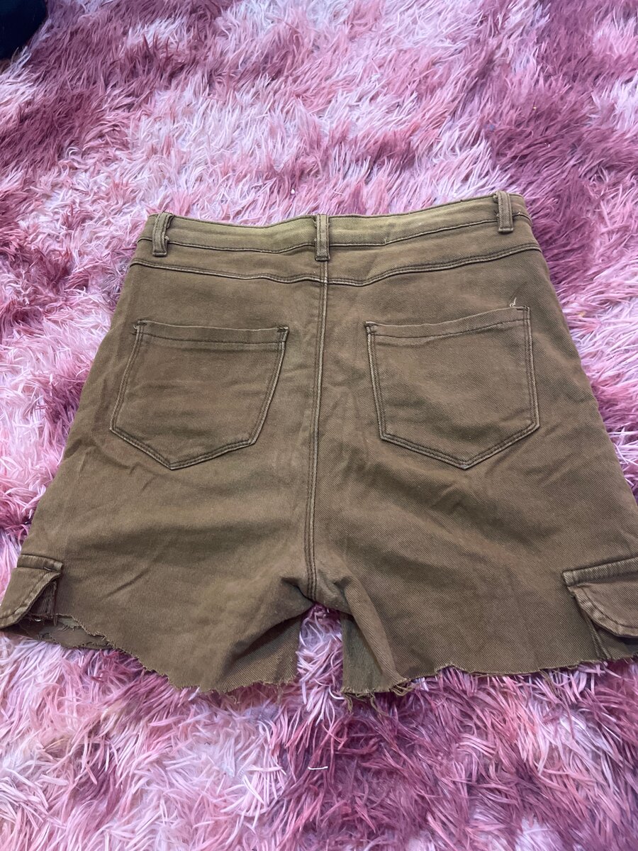 Shorts en denim marron