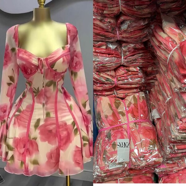 Robe florale élégante femme