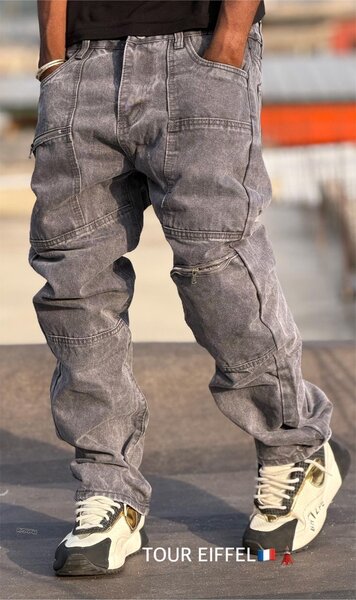 Jean cargo décontracté homme