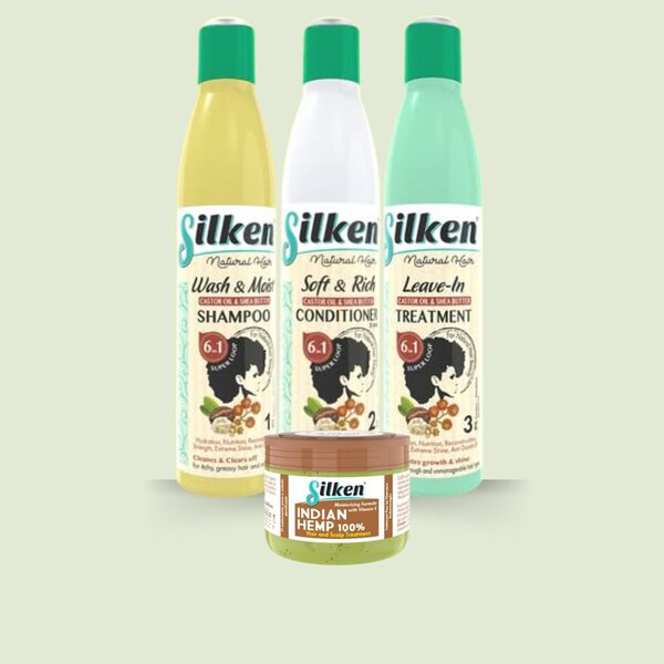 Gamme silken (shampooing démêlant leavin pommade )