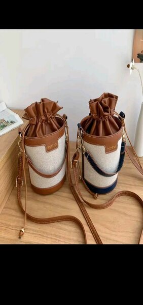 Sac seau en toile élégante