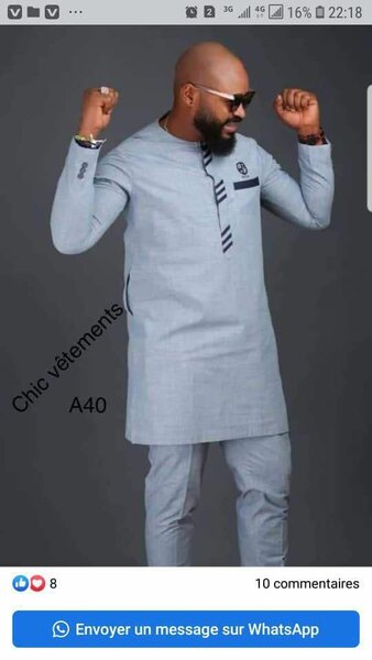 Tunique Homme élégant