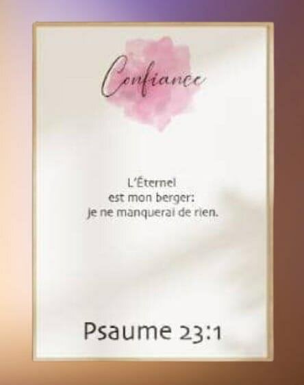 Affiche Biblique Psaume 23:1