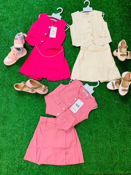 Ensemble chic fille beige