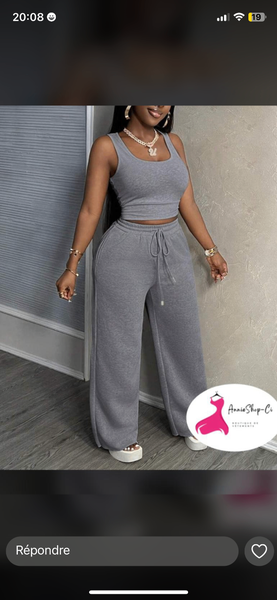 Ensemble Décontracté Femme Gris