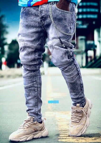 Jean biker décontracté homme