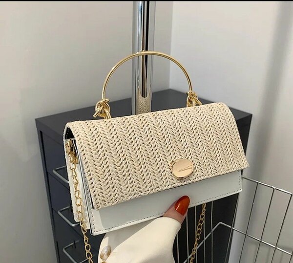 Sac à bandoulière élégant tissé